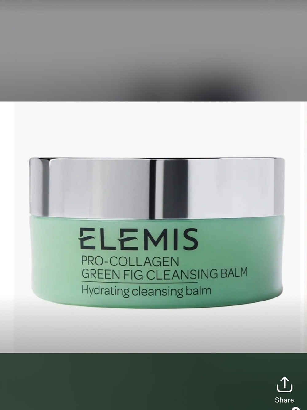 Elemis Pro-Collagen Green Fig Cleansing Balm - Green 3.5 oz
